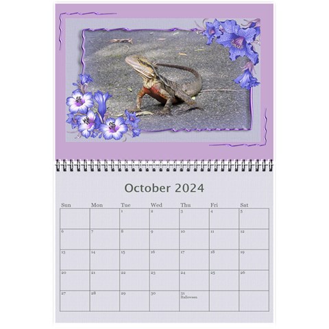 Framed With Flowers 2024 (any Year) Calendar 8 5x6 By Deborah Oct 2024