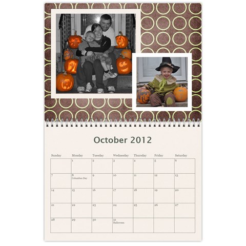 2012 Calendar By Kristi Oct 2012