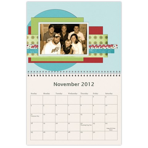 2012 Calendar By Kristi Nov 2012