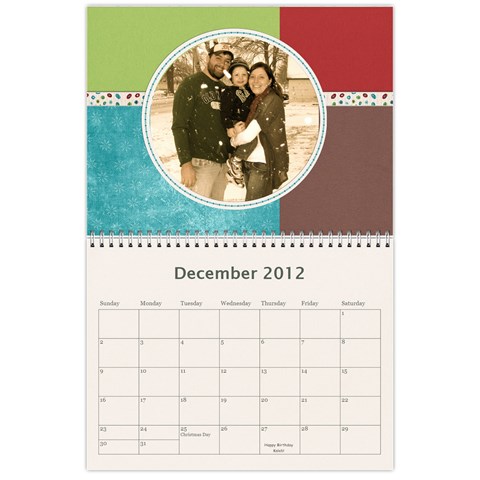 2012 Calendar By Kristi Dec 2012