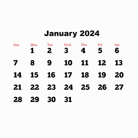 All Framed 2024 Large Numbers Calendar 8 5x6 By Deborah Feb 2024