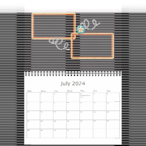 Mini Calendar 2024: Cool Dude By Jennyl Jul 2024