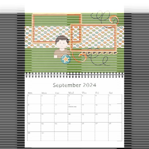 Mini Calendar 2024: Cool Dude By Jennyl Sep 2024