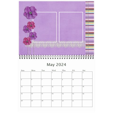Mini Calendar: Lavander Dreams By Jennyl May 2024