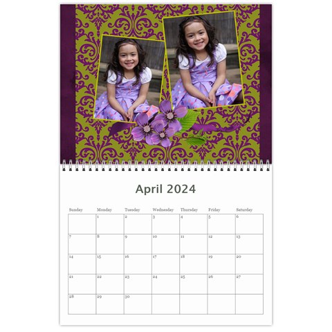 Mini Calendar: Lavander Love By Jennyl Apr 2024