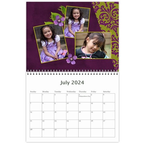 Mini Calendar: Lavander Love By Jennyl Jul 2024