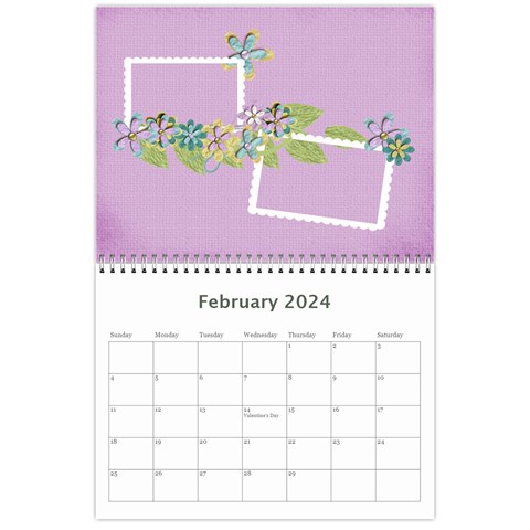 Mini Wall Calendar: Precious Family By Jennyl Feb 2024