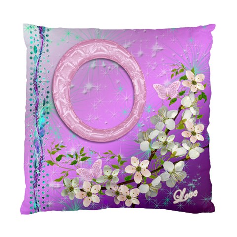 Lavander Floral Double Sided Cushion Case Sample By Ellan Front