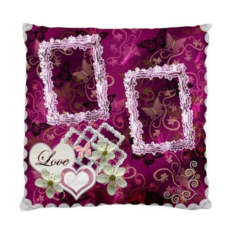 Wedding Pink Lavander Double Sided Cushion Case  By Ellan Back