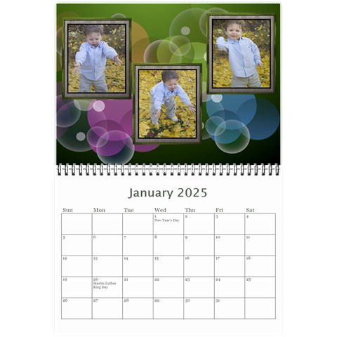 Bubbles 2024 (any Year) Calendar 8 5x6 By Deborah Jan 2024