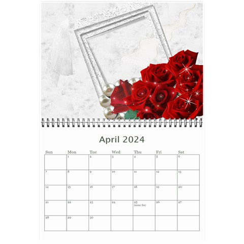 Our Wedding Or Anniversary 2024 (any Year Calendar Mini By Deborah Apr 2024