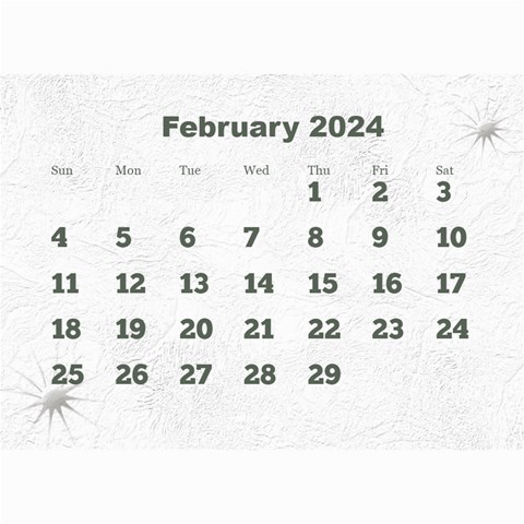 General Purpose Textured 2024 Calendar (large Numbers) Mini By Deborah Apr 2024