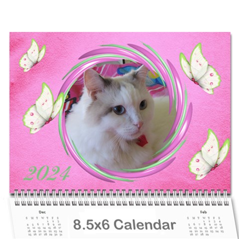 Little Butterflies 2024 (any Year) Calendar 8 5x6 By Deborah Cover