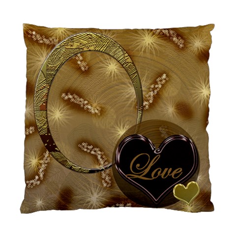 I Heart You Tan Double Sided Cushion Case By Ellan Front