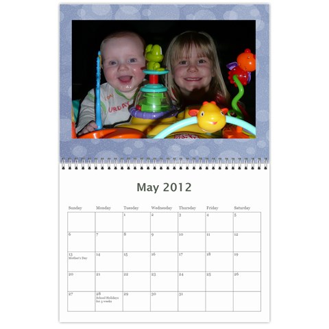 2012 Calendar By Hannah May 2012