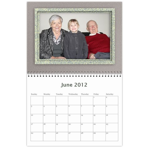 2012 Calendar By Hannah Jun 2012