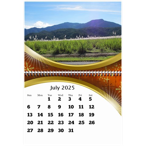 2024 Mini Calendar With Class And Large Numbers By Deborah Jul 2024