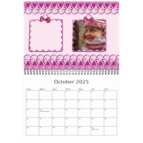 Happy Pink 2024 (any Year) Calendar 8 5x6 By Deborah Oct 2024