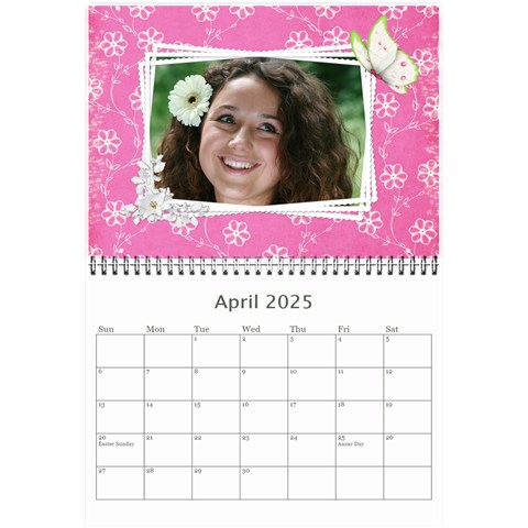 Happy Pink 2024 (any Year) Calendar 8 5x6 By Deborah Apr 2024