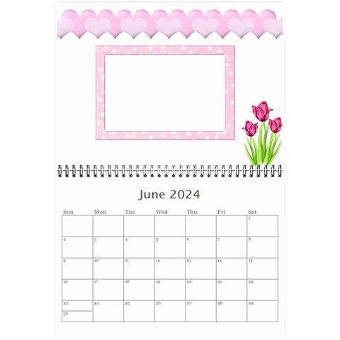 Happy Pink 2024 (any Year) Calendar 8 5x6 By Deborah Jun 2024