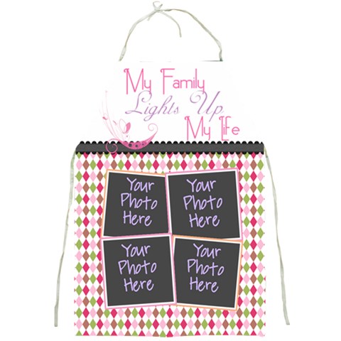 My Family Lights Up My Life Apron By Digitalkeepsakes Front