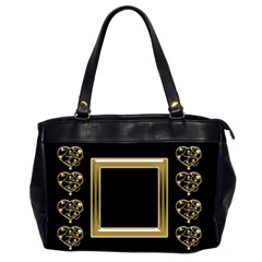 Black and Gold (2 sided) Oversized Bag - Oversize Office Handbag (2 Sides)
