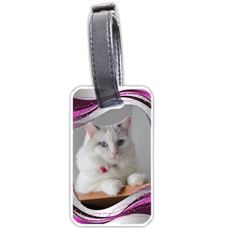 Pink Wave Luggage Tag (2 Sided) By Deborah Front