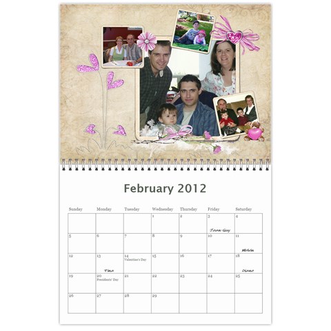 Dads Calender By Lise Feb 2012