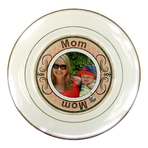 Mom Porcelain Plate By Lil Front