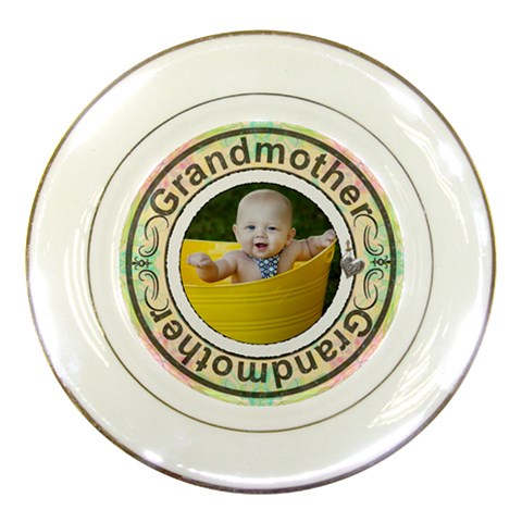 Grandmother Porcelain Plate By Lil Front