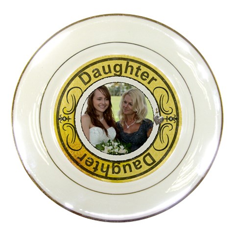 Daughter Porcelain Plate By Lil Front