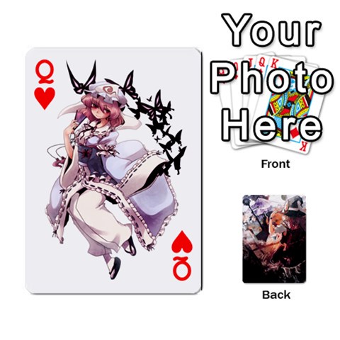 Queen Touhou Playing Card Deck Marisa Back By K Kaze Front - HeartQ