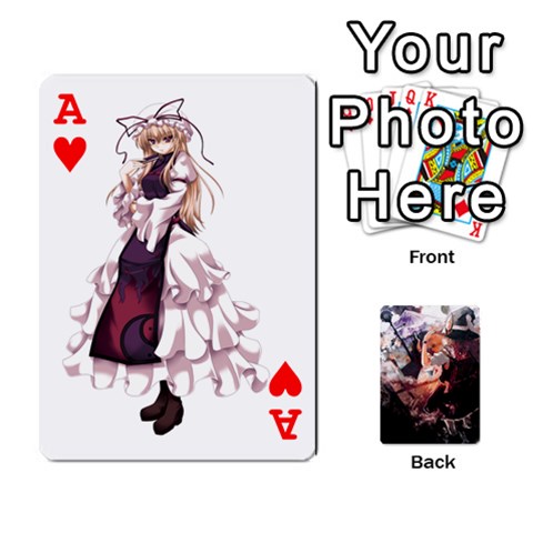 Ace Touhou Playing Card Deck Marisa Back By K Kaze Front - HeartA