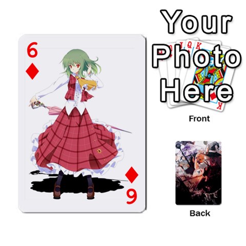 Touhou Playing Card Deck Marisa Back By K Kaze Front - Diamond6