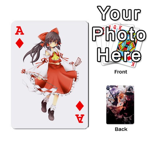 Ace Touhou Playing Card Deck Marisa Back By K Kaze Front - DiamondA