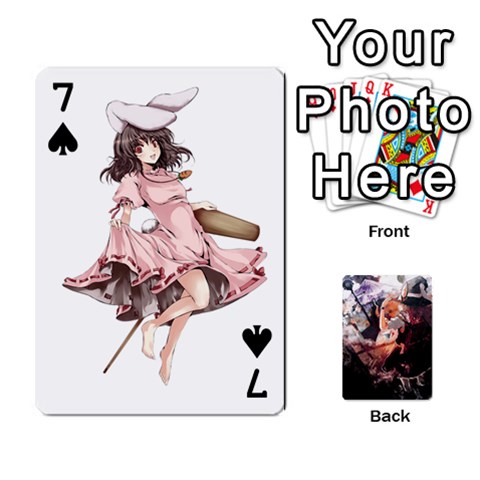 Touhou Playing Card Deck Marisa Back By K Kaze Front - Spade7