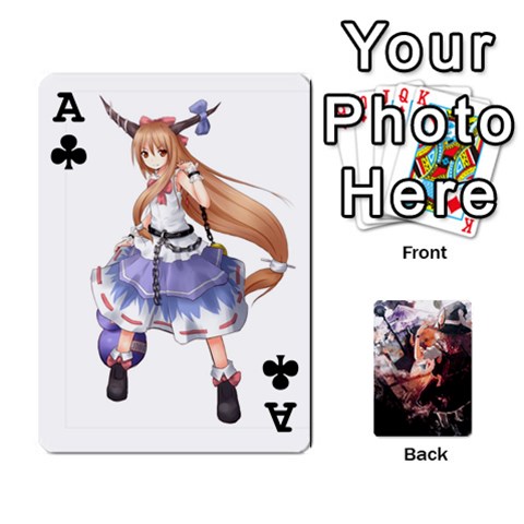 Ace Touhou Playing Card Deck Marisa Back By K Kaze Front - ClubA