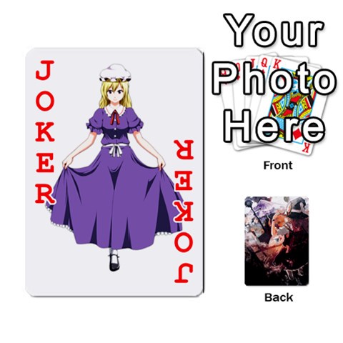 Touhou Playing Card Deck Marisa Back By K Kaze Front - Joker2