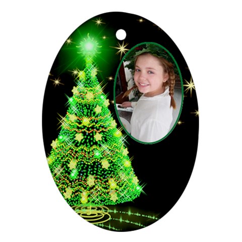 Green Christmas Tree Ornament By Deborah Front