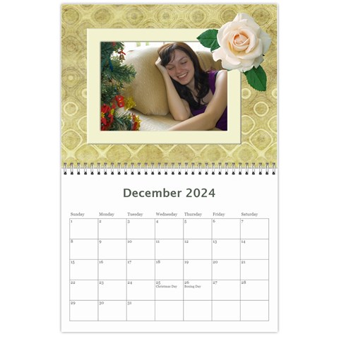 Floral Elegance 2024 (any Year) Calendar By Deborah Dec 2024