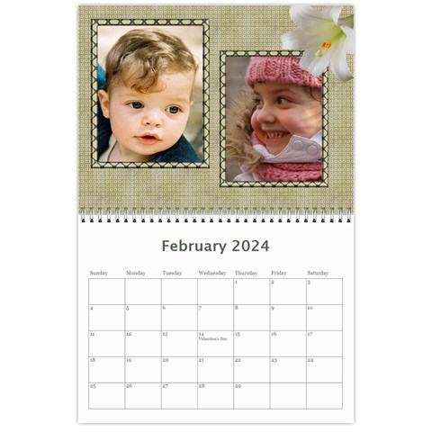 Floral Elegance 2024 (any Year) Calendar By Deborah Feb 2024