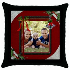 Christmas Framed Throw Pillow Case - Throw Pillow Case (Black)