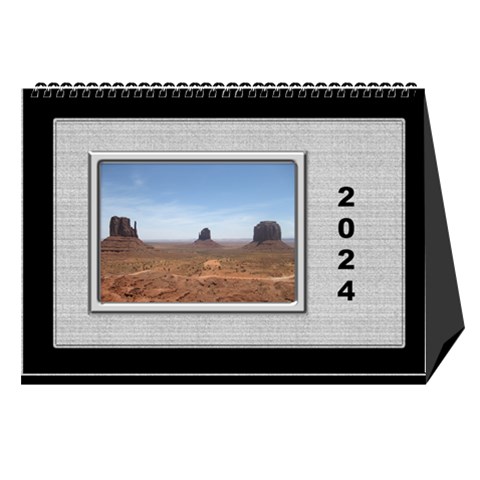 Framed In Silver 2024 Desk Calendar (8 5x6) By Deborah Cover
