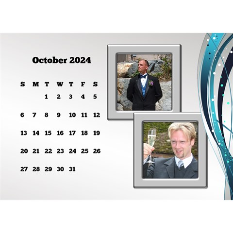 Framed In Silver 2024 Desk Calendar (8 5x6) By Deborah Oct 2024