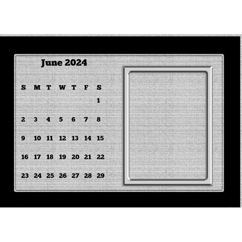 Framed In Silver 2024 Desk Calendar (8 5x6) By Deborah Jun 2024