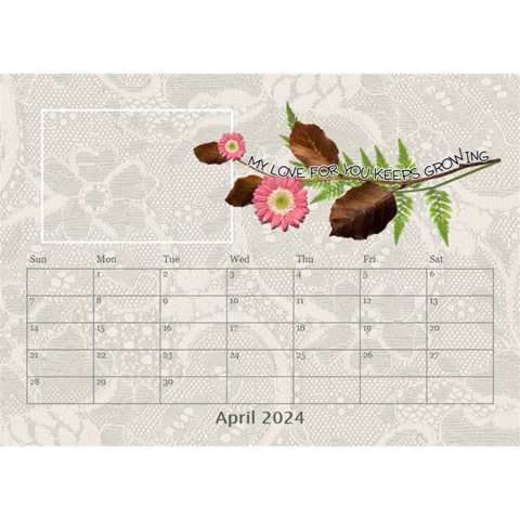 Love Desktop Calendar 8 5x6 By Lil Apr 2024