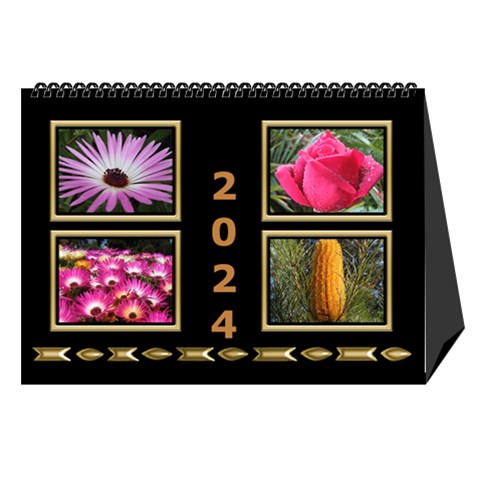 Black And Gold Desktop Calendar (8 5x6) By Deborah Cover