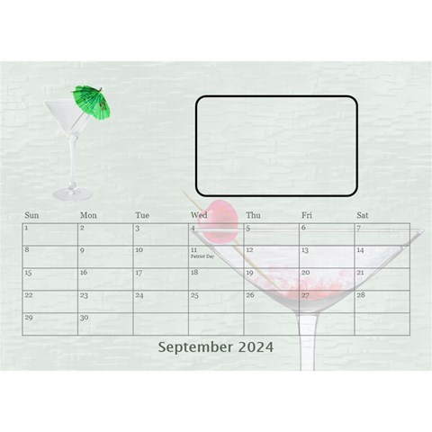Happy Hour Desktop Calendar 8 5 x6  By Lil Sep 2024