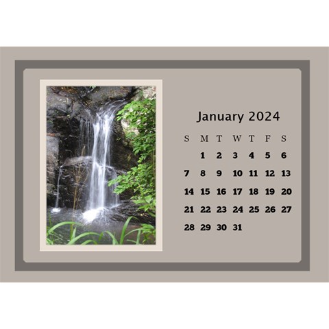Coffee And Cream Desktop Calendar (8 5x6) By Deborah Jan 2024