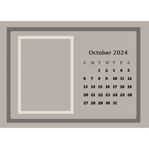 Coffee And Cream Desktop Calendar (8 5x6) By Deborah Oct 2024